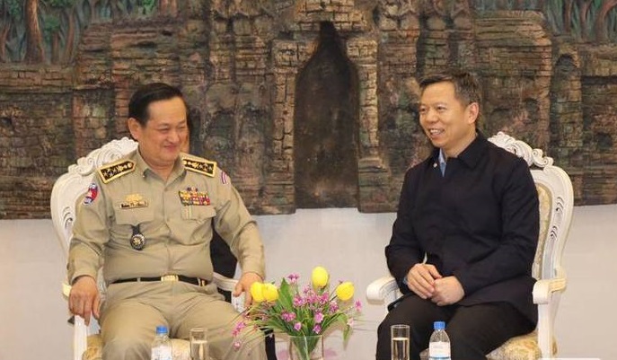 廖进荣任中国公安部国际合作局局长时与柬埔寨警方合作打击网赌