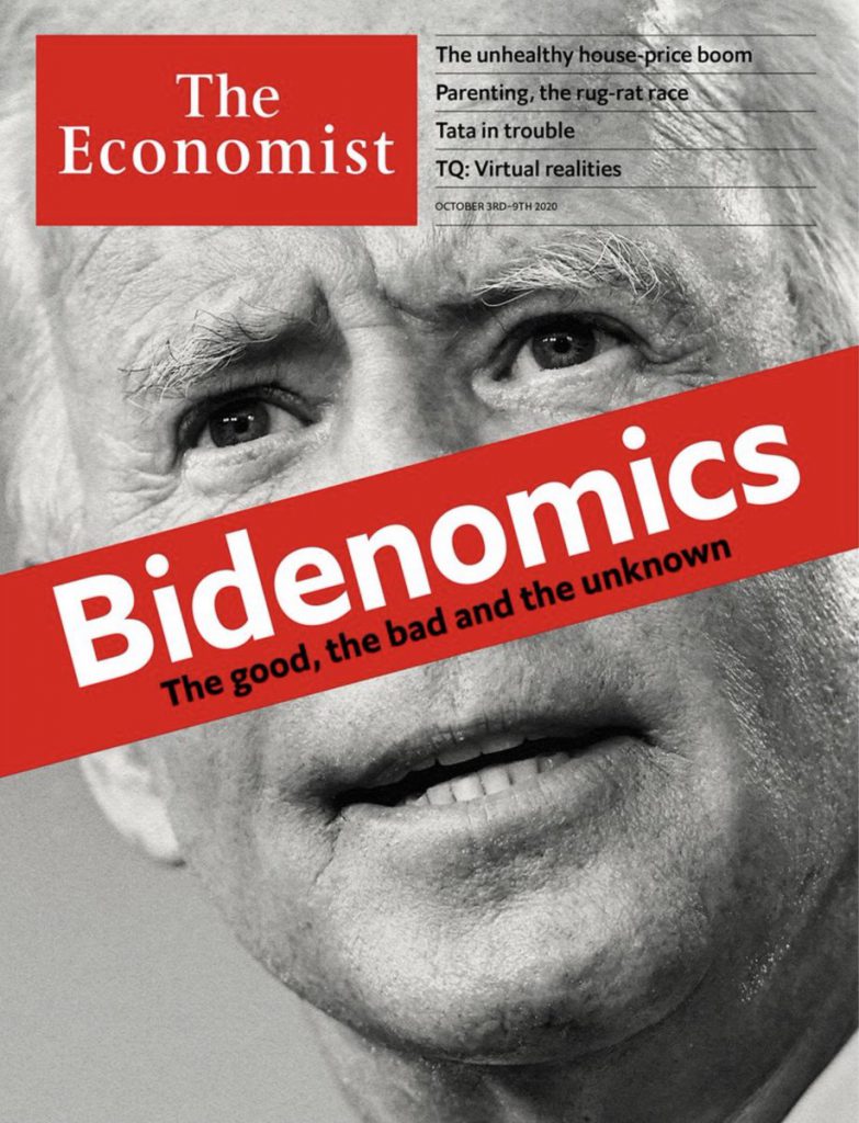 经济学人杂志以拜登为封面