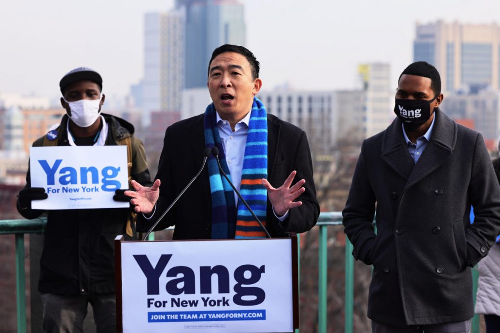 纽约市长竞选人杨安泽