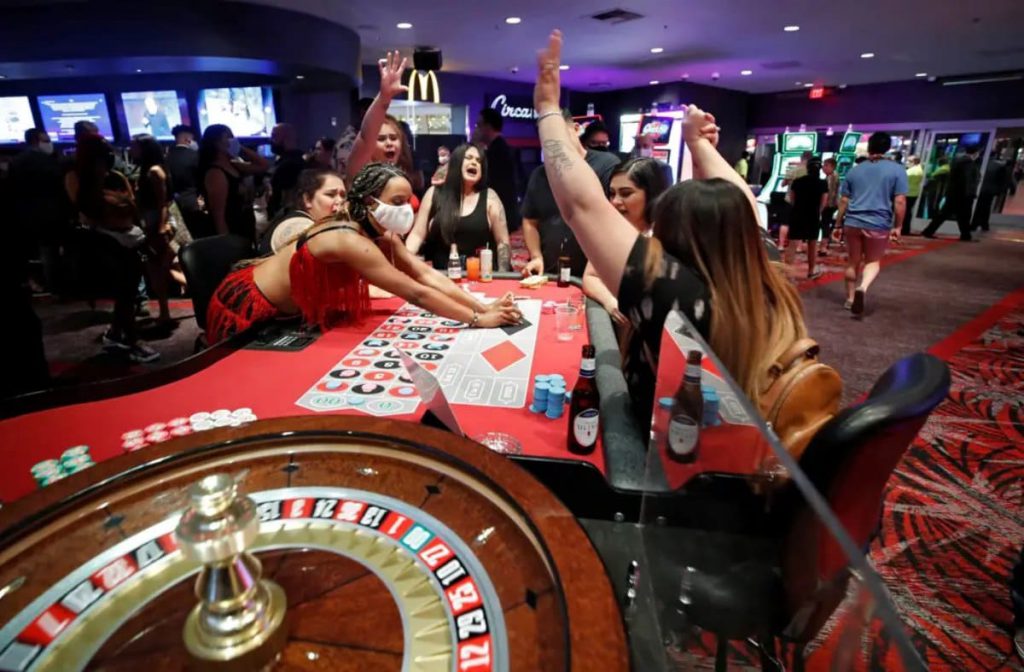 Las Vegas now allowing vaccinated customers onto the gaming floor without a mask.