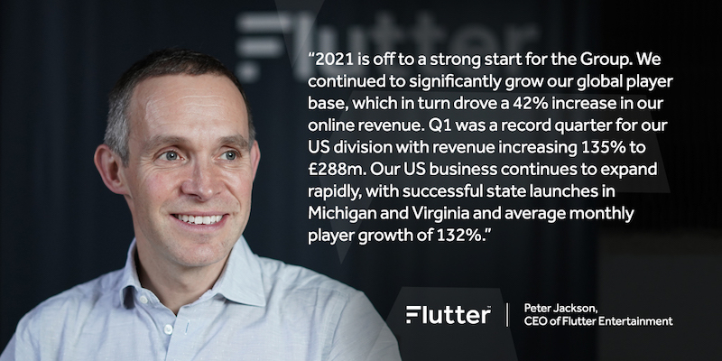 Flutter娱乐CEO杰克逊乐看美国业务未来表现