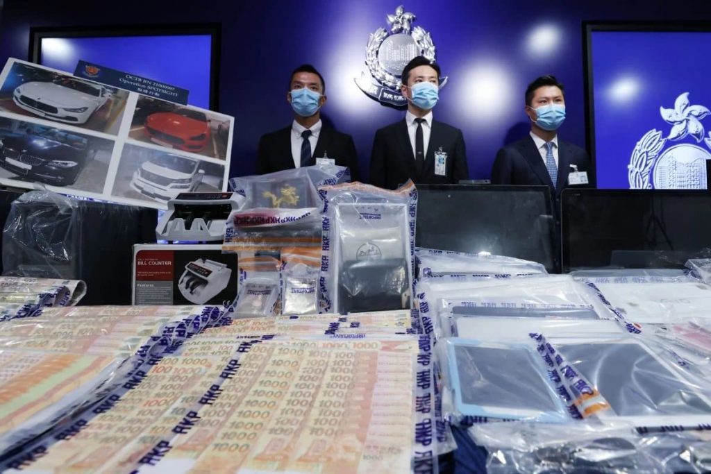 Hong Kong police seized the illegal bets tied to a single operation in a decade.